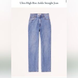 Abercrombie & Fitch Blue Straight-Leg Jeans Classic Style Distressed (see all)